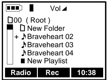 ARCHOS JUKEBOX FM RECORDER - Playing a Playlist: - 1