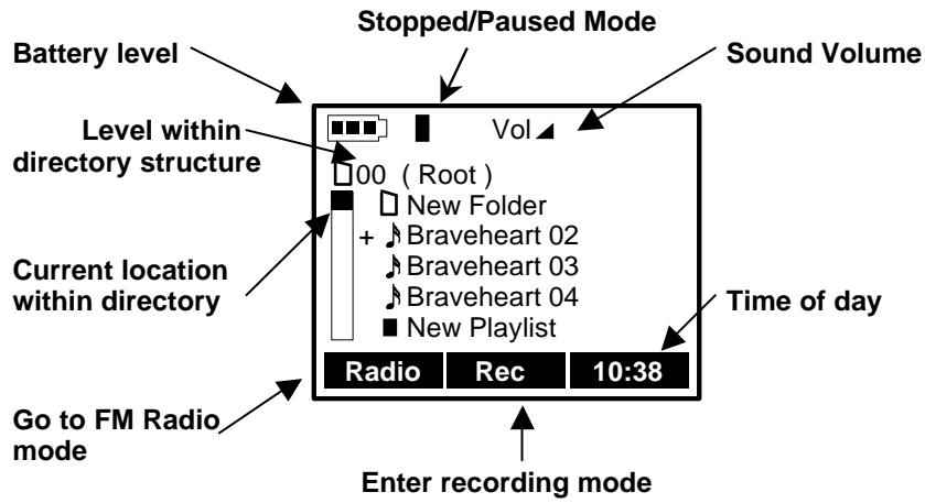 ARCHOS JUKEBOX FM RECORDER - LCD Icons - 1