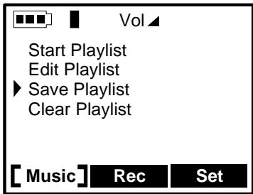 ARCHOS JUKEBOX FM RECORDER - Saving a Playlist: - 2