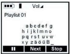 ARCHOS JUKEBOX RECORDER V2 - Naming a Playlist: - 1