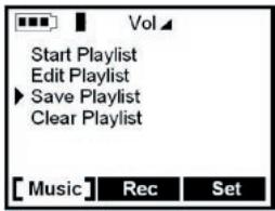 ARCHOS JUKEBOX RECORDER V2 - Playlist Submenu - 1