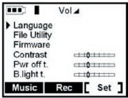 ARCHOS JUKEBOX RECORDER V2 - Sampling Rate Submenu: - 1