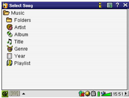 ARCHOS PMA 400 - The ARCLibrary™ - Browsing by Artist, Album, or Title - 1
