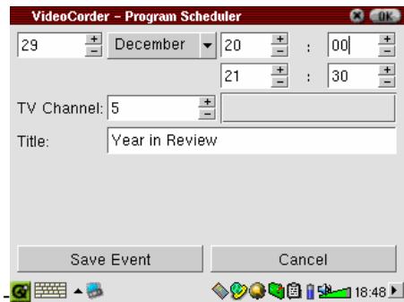 ARCHOS PMA 400 - Scheduled Recordings - 3