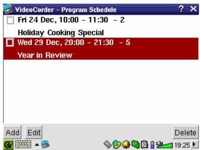 ARCHOS PMA 400 - Scheduled Recordings - 2