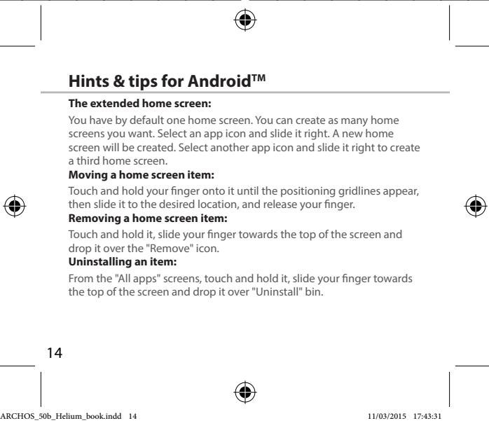 ARCHOS 50B HELIUM - Saving your contacts - 2