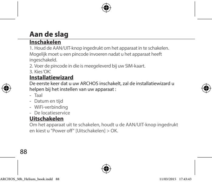 ARCHOS 50B HELIUM - Beschrijving van het apparaat - 10