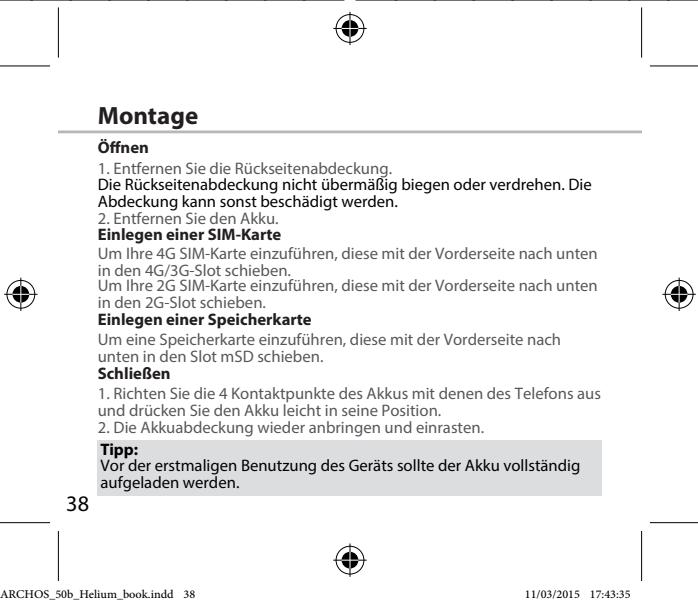 ARCHOS 50B HELIUM - Beschreibung des Geräts - 6