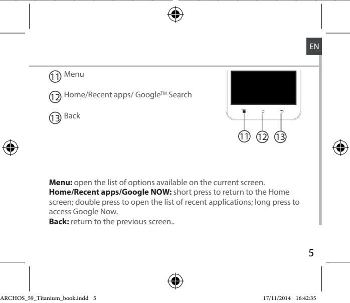 ARCHOS 59 XENON - Description of the phone - 3