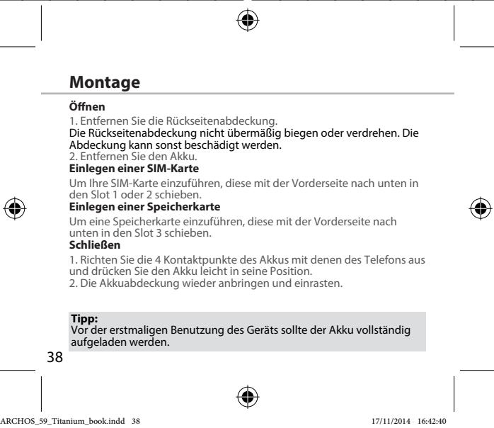 ARCHOS 59 XENON - Beschreibung des Geräts - 5