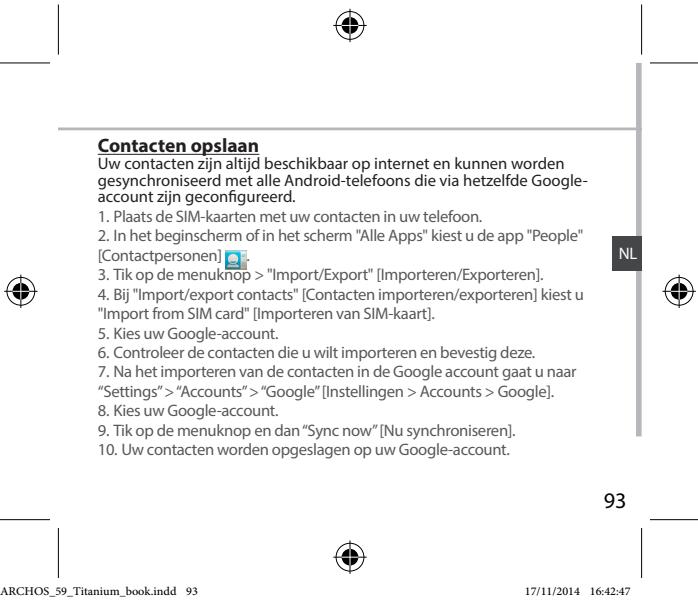 ARCHOS 59 XENON - Gegevens synchroniseren - 4