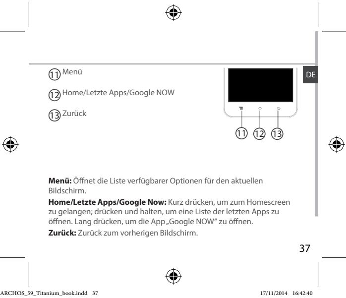 ARCHOS 59 XENON - Beschreibung des Geräts - 3