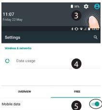 ARCHOS 50 POWER - Aktywowanie/dezaktywowanie danych mobilnych - 1