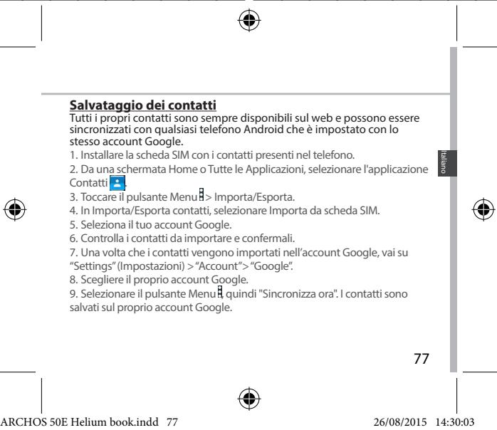 ARCHOS 50E HELIUM - Sincronizzazione di informazioni - 3