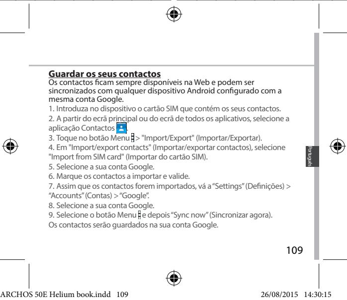 ARCHOS 50E HELIUM - Sincronizarados - 3