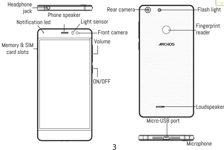 ARCHOS 55 DIAMOND SELFIE,  55 DIAMOND SELFIE LITE - Describing your device - 2