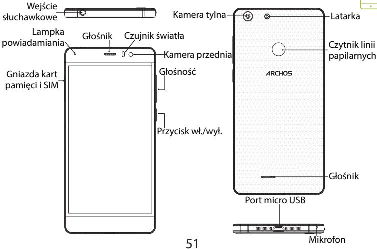 ARCHOS 55 DIAMOND SELFIE,  55 DIAMOND SELFIE LITE - Opis urzadzenia - 2