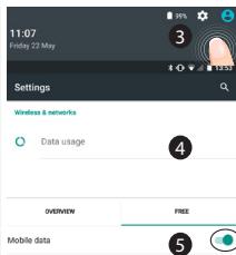 ARCHOS DIAMOND PLUS - A mobil adatátvitel aktivalása/deaktivalása - 1