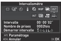 PENTAX K-1 - Sélectionnez INT sur l'écran du mode de déclenchement et appuyez sur ▼. - 1