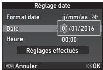 PENTAX K-1 - Réglage de la date et de l'heure - 2