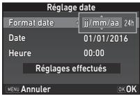 PENTAX K-1 - Réglage de la date et de l'heure - 1