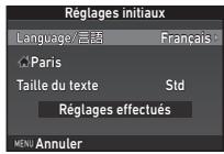 PENTAX K-1 - Utilisez ▲▼◀▶ pour sélectionner la langue voulue et appuyez sur OK. - 1