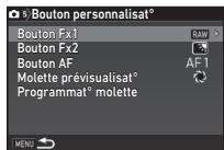 PENTAX K-1 - Réglage du fonctionnement du bouton - 1