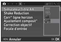 PENTAX K-1 - Sélectionnez un type puis appuyez sur OK. - 1