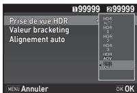 PENTAX K-1 - Sélectionnez le type de prise de vue puis appuyez sur OK. - 1