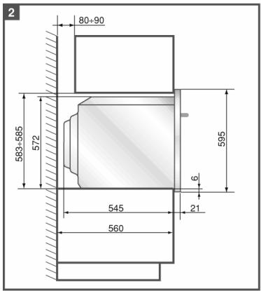 SMEG SE320/1 - Installing the oven - 2