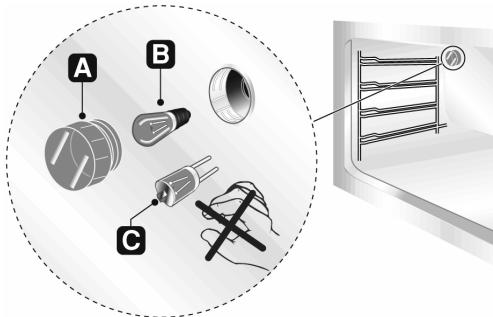 SMEG SE365MFX - Replacement of light bulb - 1
