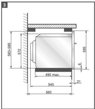 SMEG SE392MF-5 - Installing the oven - 3