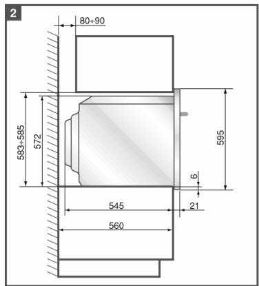 SMEG SE392MF-5 - Installing the oven - 2