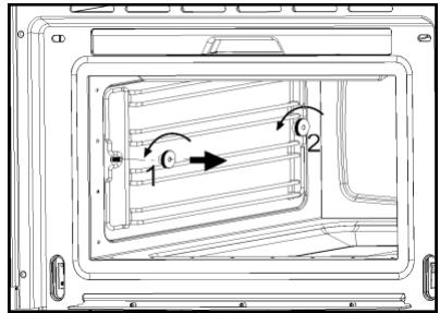 SMEG SC745VPO - Afmontering af hyldestyrene - 1