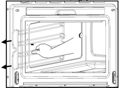 SMEG SC745VPO - Afmontering af hyldestyrene - 1