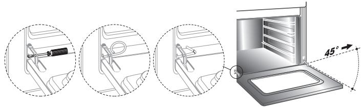 SMEG AP378MFX - Removing doors with pins - 1