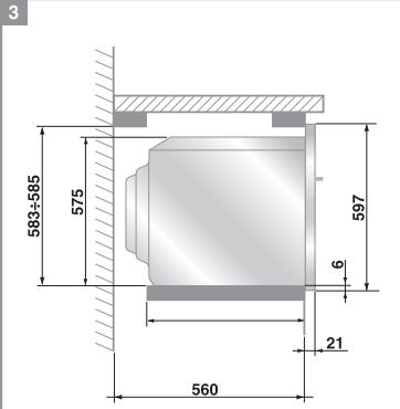 SMEG AP378MFX - Installing the oven - 3