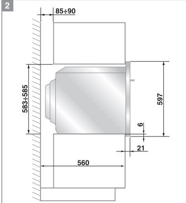 SMEG AP378MFX - Installing the oven - 2