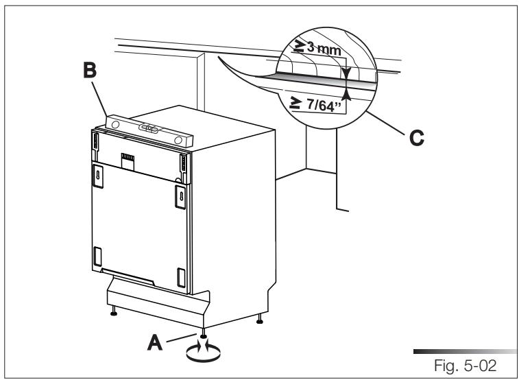 SMEG STA8743U - Levelling the appliance - 1