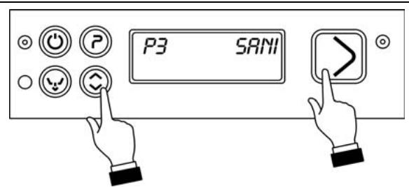SMEG CW531SDE - Selecting the "sanitisation" function (only available in P3) - 1