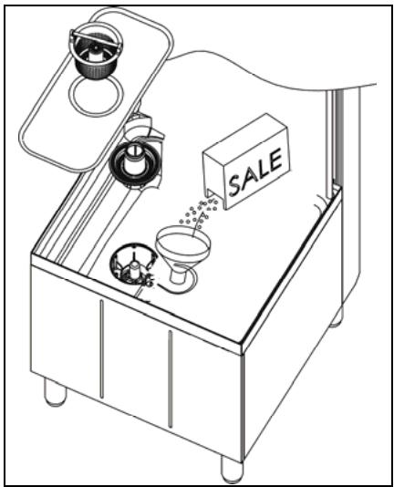 SMEG CWC620DE - Cleaning the filter during the day - 1
