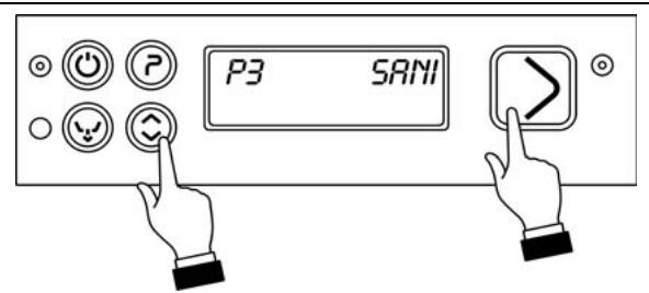 SMEG CWC620DE - Selecting the "sanitisation" function (only available in P3) - 1