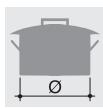 SMEG GM93X9 - Pan diameters - 1