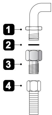 SMEG GM93X9 - Connection with a flexible steel hose with conical fitting (where present) - 3