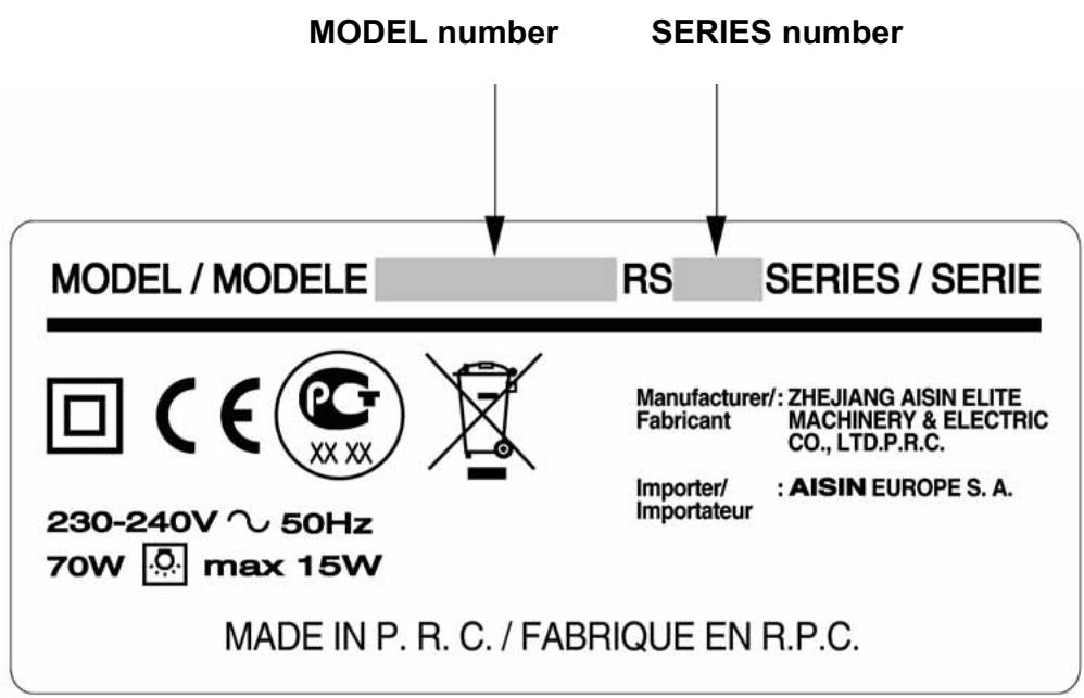 TOYOTA RS - Model label - 1