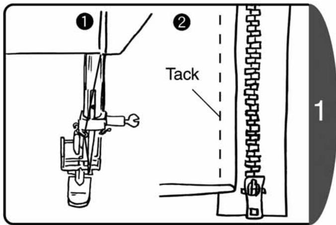 TOYOTA RS2000-SDU - Sewing the left side of the zipper - 1