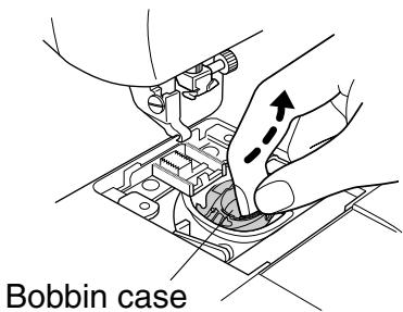 TOYOTA SPB15 - Lift bobbin case in the direction of the arrow and remove it. - 1