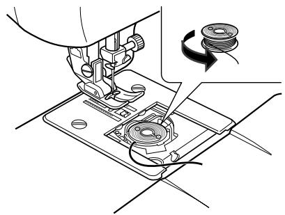 TOYOTA SPB15 - Insert the bobbin into the bobbin case, so it rotates counterclockwise. - 1