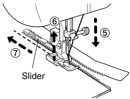TOYOTA SPB15 - Sewing the left side of the zipper - 10