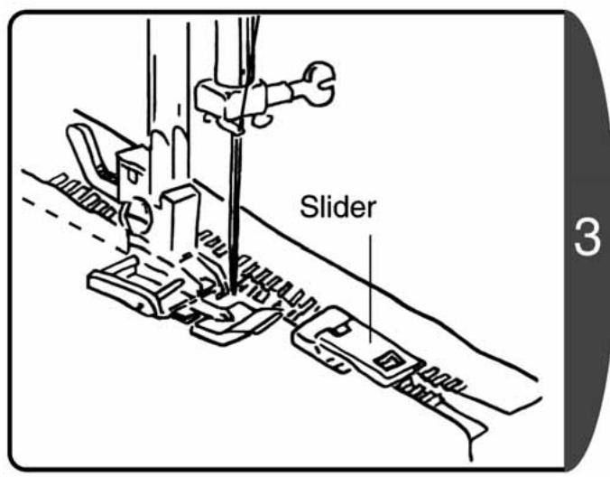 TOYOTA BL16 - Sewing the left side of the zipper - 4
